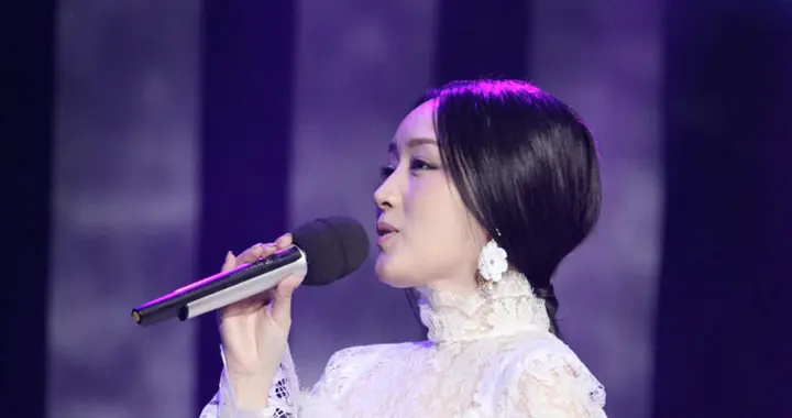 杨钰莹真是冻龄女神,穿一件蕾丝图案连衣裙优雅减龄,穿出高级感