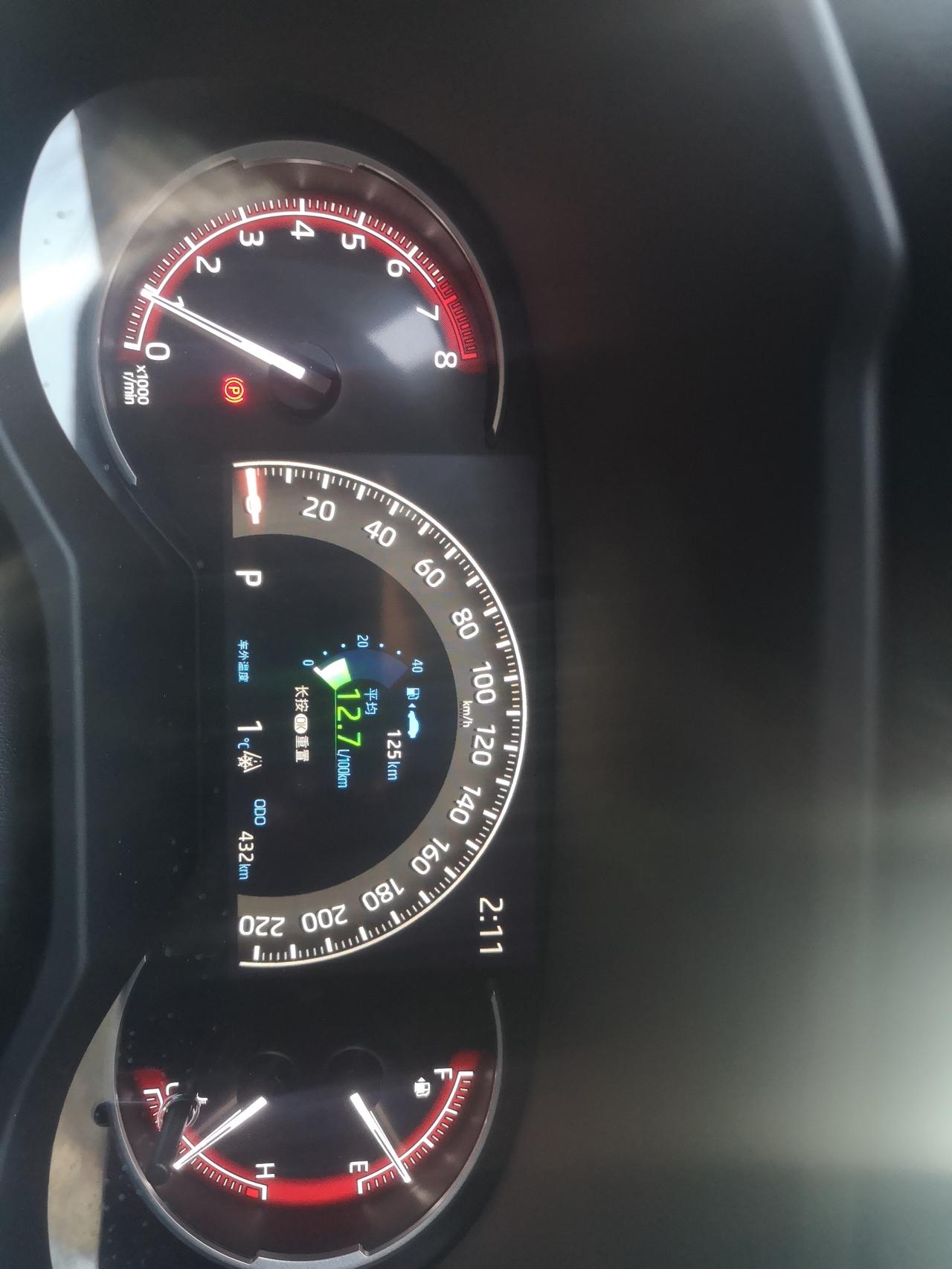 rav4荣放，刚购买的2.0两驱顶配，400多公里，中控显示12.4油耗，正常吗