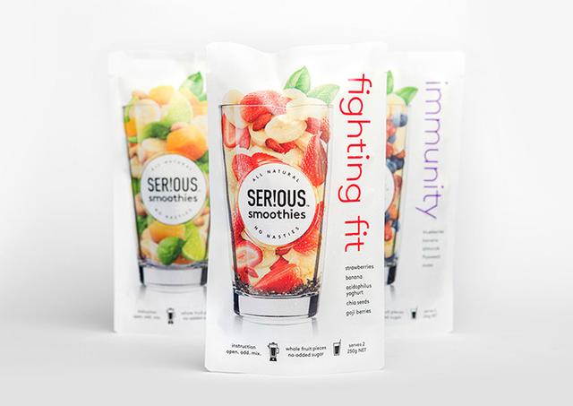 SER!OUS Smoothies水果沙冰包装设计(图1)