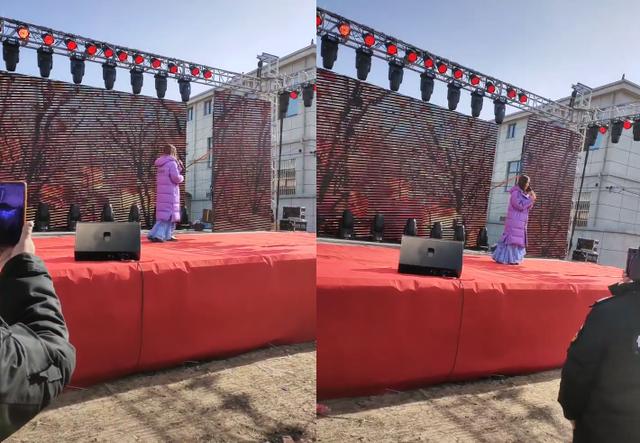 高胜美下乡商演环境简陋显落魄，披头散