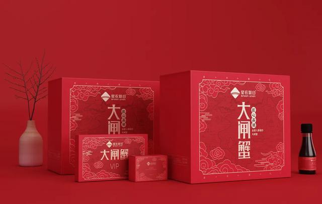 包装 | 中国风大闸蟹礼盒包装设计，红红火火(图14)