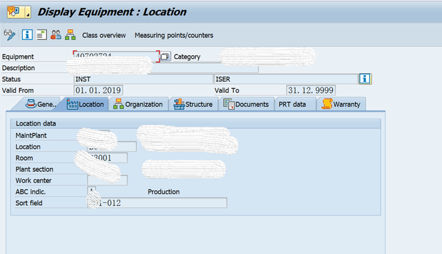 SAP PM 入門系列2 - IE03顯示裝置主資料