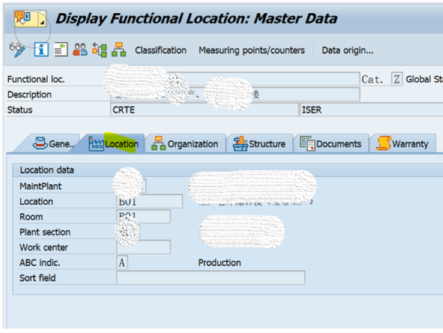 SAP PM 入門系列 - IL03顯示Function Location主資料