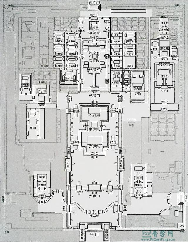 故宫建筑结构平面图图片