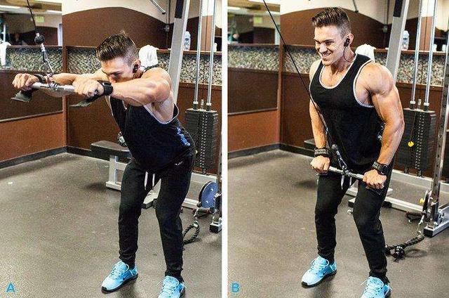 直臂下拉和屈臂下拉:训练部位大不相同,不是直一弯这么简单_健康