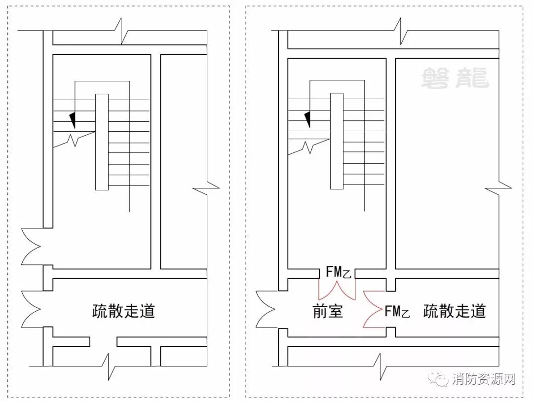 疏散楼梯间平面图图片