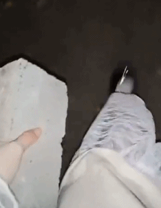 搞笑动图GIF图片：别闹，我和她闹着要呢！