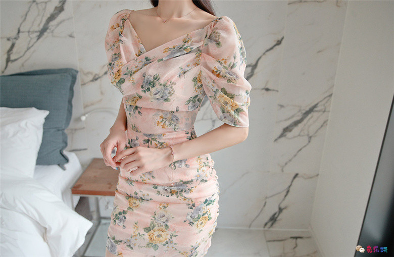 孙允珠丨雨梦绿帘粉黛娇莺花堤古典裙