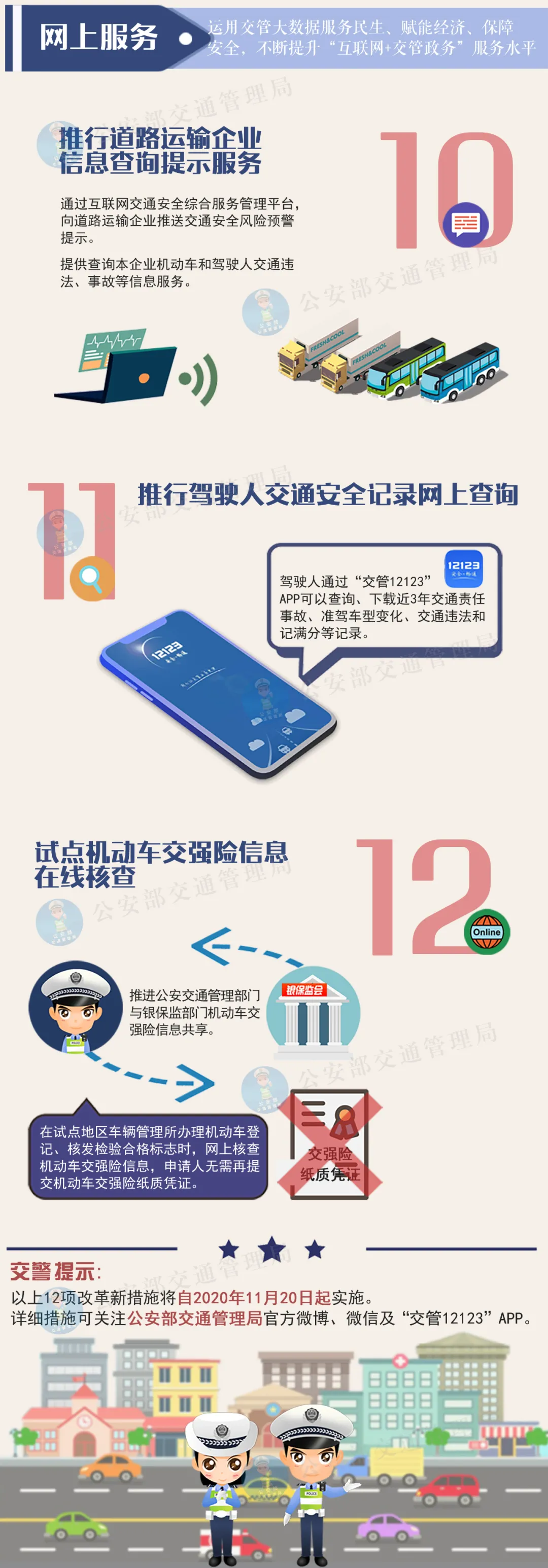 六稳|一图读懂！公安部推出12项公安交管“放管服”改革新举措