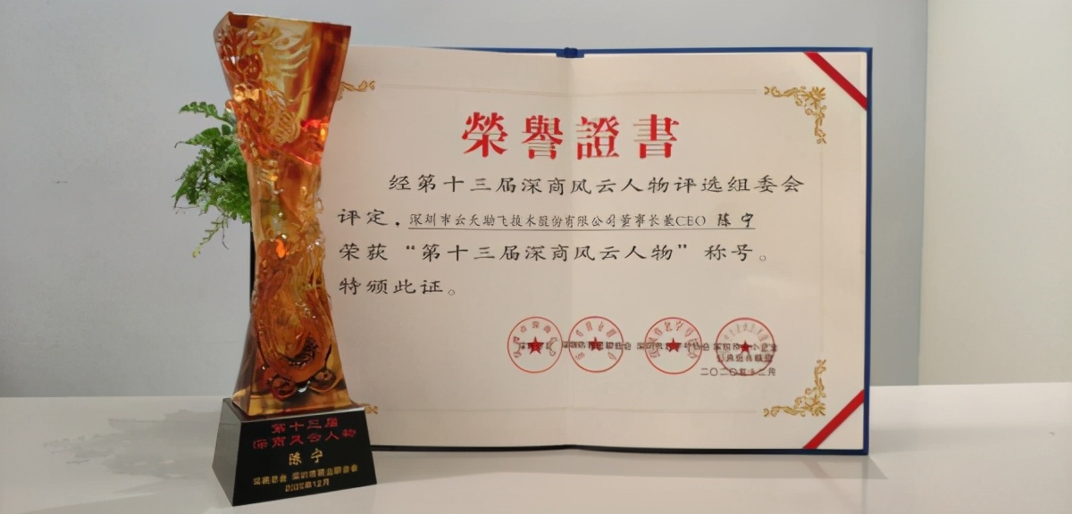 云天励飞陈宁获评第十三届“深商风云人物””