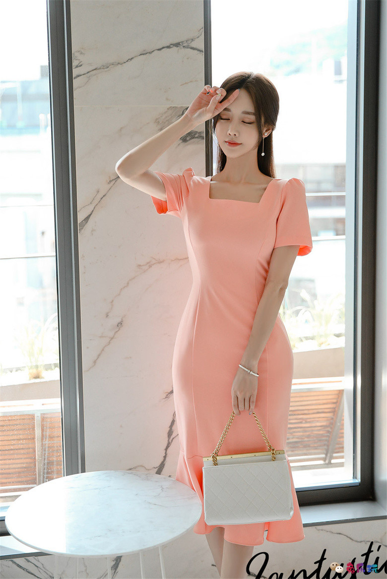 孙允珠丨彼得堡棉花蜜糖浪漫鱼尾摆裙