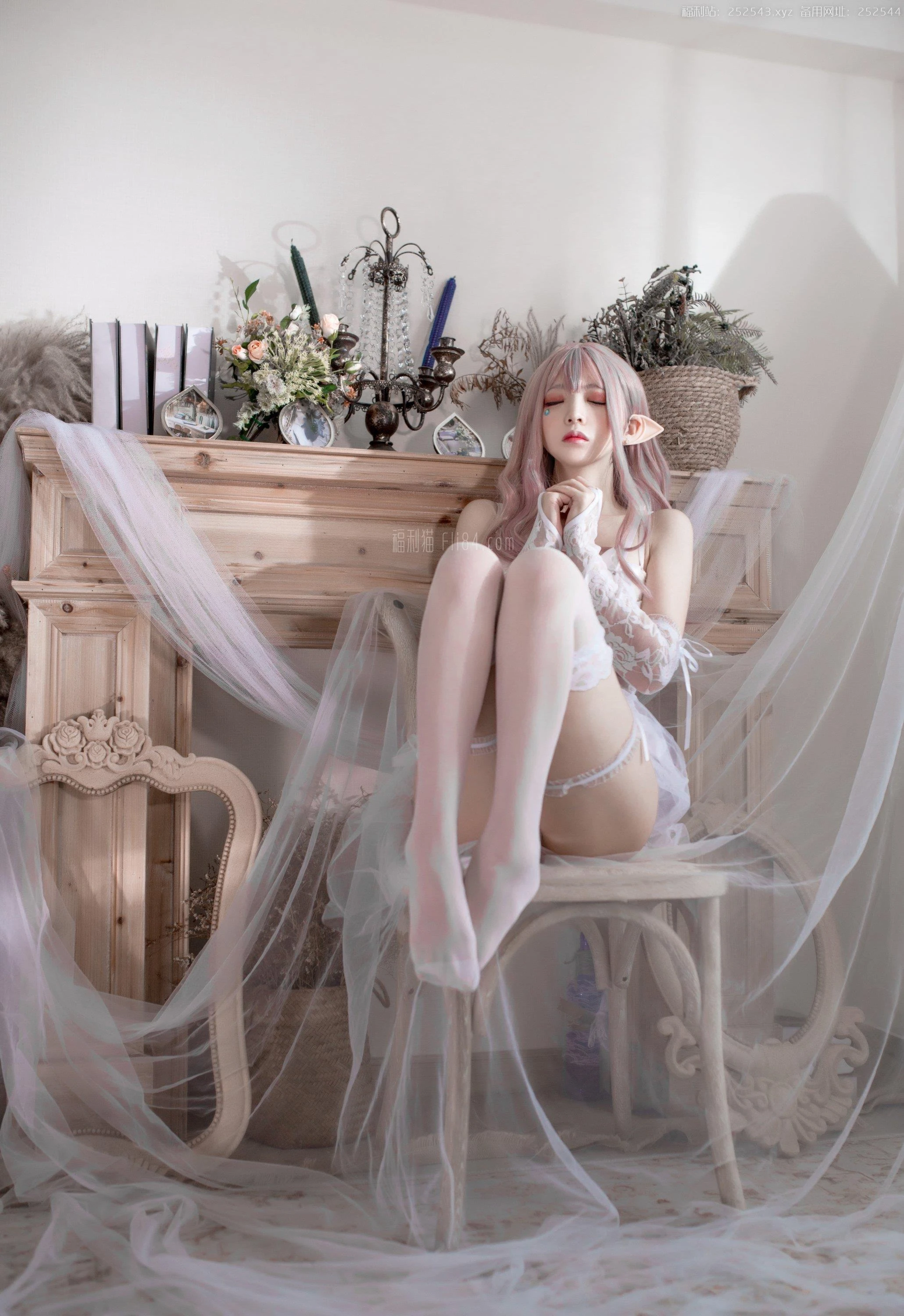 【喵糖映画系列】VOL.181纯白精灵[26p]