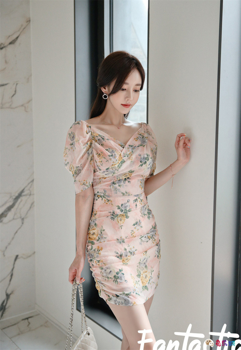 孙允珠丨雨梦绿帘粉黛娇莺花堤古典裙