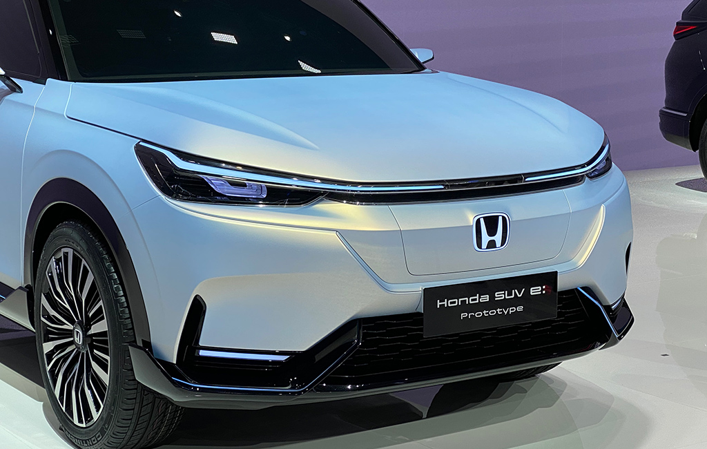 新车是基于去年发布的中国首款本田品牌纯电动概念车honda suv e