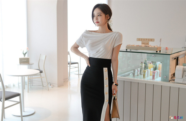 孙允珠丨奶白柔纱丝滑高雅贵气抹肩裙