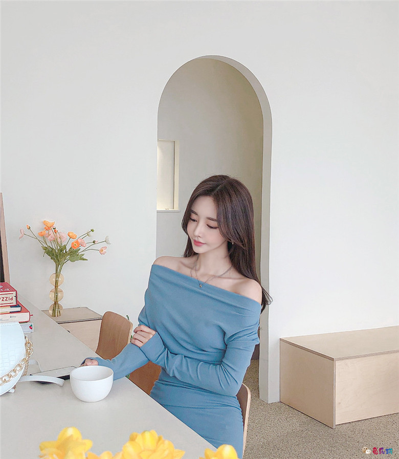 孙允珠：热亚那娇蓝琉璃文艺鱼尾长裙