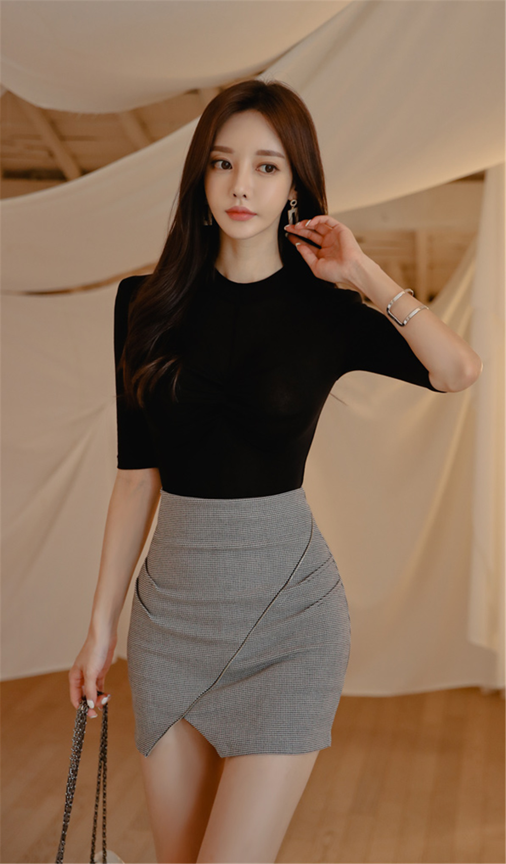 孙允珠丨芝华士纯酿小资绅士黑麦衣裙