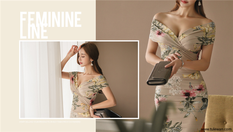 孙允珠丨洋槐杏花秋意落棠金箔低胸裙